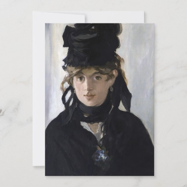 Convites Manet - Berthe Morisot com um buquê de violetas (Frente)