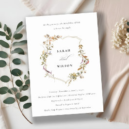 Convites Manhã De Descanso De Flor Selvagem, Cor-De-Rosa Es