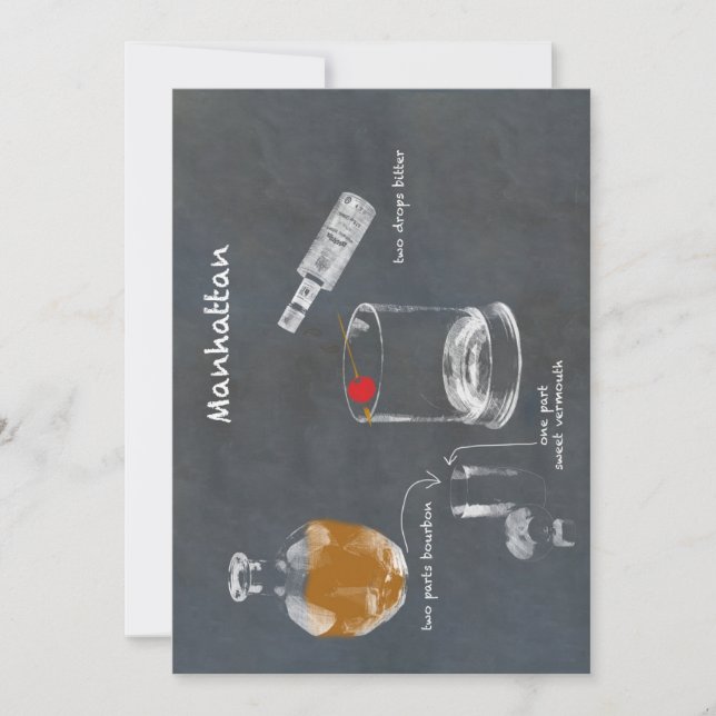 Convites Manhattan Cocktail (Frente)
