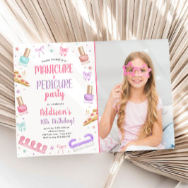 Convites Manicure and Pedicure Bow Mani-Pedi Party Birthday