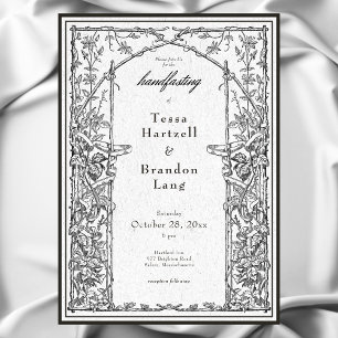 Convites Manipulação de Borda Vintage Gótica Medieval da Vi