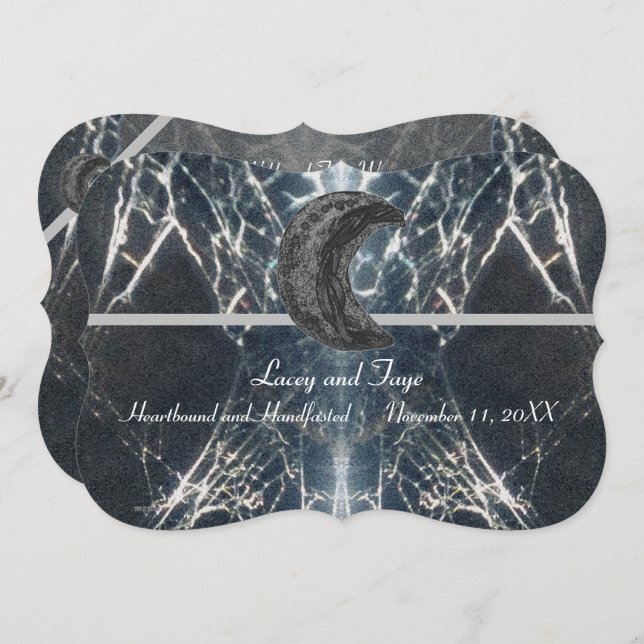 Convites Manipulação de Cinzas Pretas Góticas com Gótico We (Frente/Verso)