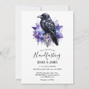 Convites Manipulação Raven e Diamante Gótico Escuro