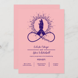 Convites Manipulações Simples Rosa e Roxo para sempre