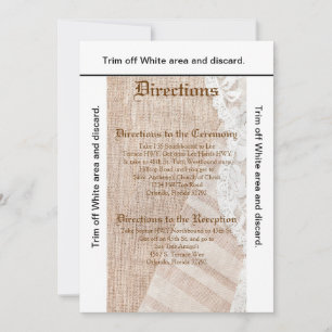 Convites Manipulador de local da placa de direção 3.5x6