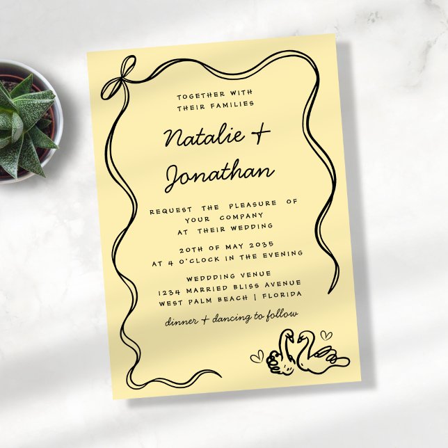 Convites Manteiga amarela Negra Negra Amarela (Criador carregado)