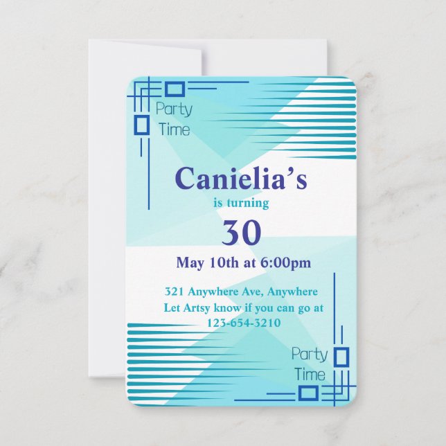 Convites Mantendo-O Teal (Frente)