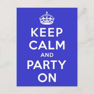 Convites Mantenha a calma e a festa ligadas