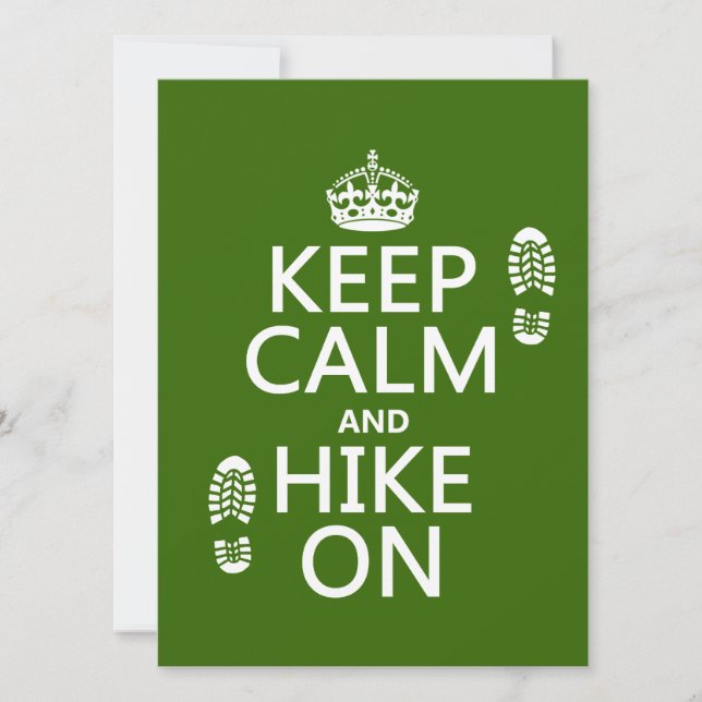 Convites Mantenha a calma e caminhe em (alguma cor do (Frente)