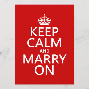 Convites Mantenha a calma e case-a em (todas as cores)