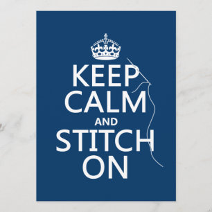 Convites Mantenha a Calma e Costure (todas as cores)