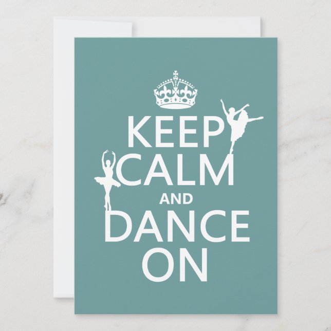 Convites Mantenha a calma e dance em (balé) (todas as (Frente)