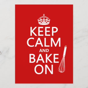 Convites Mantenha a calma e o Assar ligados