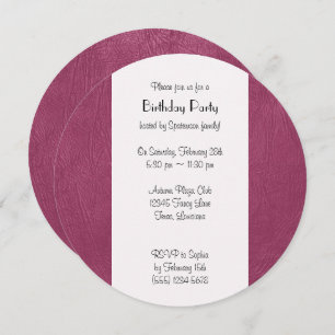 Convites Mantenha a calma e o brilho para cima - Couro rosa