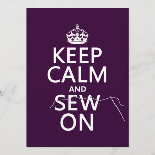 Convites Mantenha a calma e o modo de exibição aceso (em to