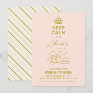 Convites Mantenha a calma e regue o chá de panela engraça