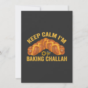 Convites Mantenha a Calma Estou Assando Challah Hanukkah Di