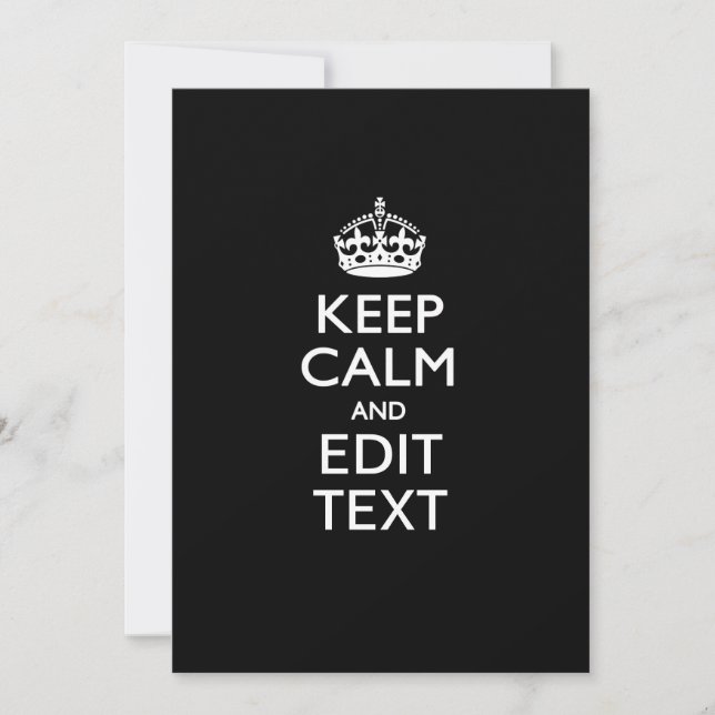 Convites MANTENHA A CALMA PERSONALIZADO E Edite o Texto Con (Frente)