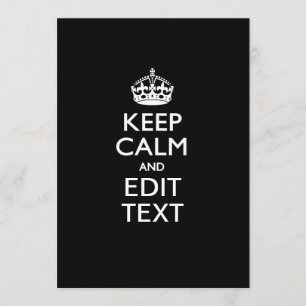 Convites MANTENHA A CALMA PERSONALIZADO E Edite o Texto Con