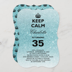 Convites Mantenha a festa de aniversário calma do marco