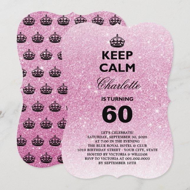 Convites Mantenha a festa de aniversário calma do marco (Frente/Verso)