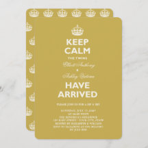 Mantenha Calma Gêmeos Engraçados Bebê Sip E Veja o