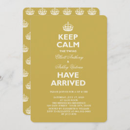 Convites Mantenha Calma Gêmeos Engraçados Bebê Sip E Veja o