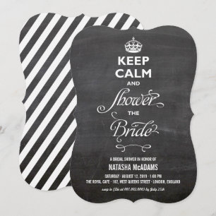 Convites Mantenha o chá de panela engraçado do quadro cal