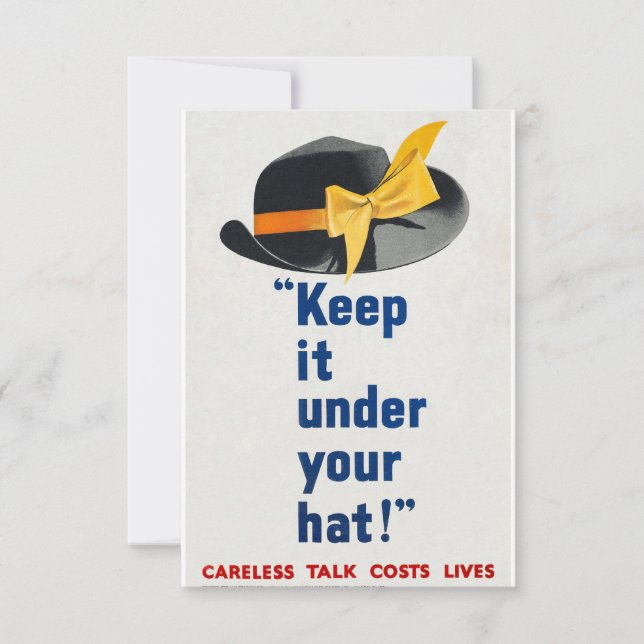 CONVITES MANTENHA-O SOB O SEU CHAPÉU - VIDA DOS PERDERES DE (Frente)