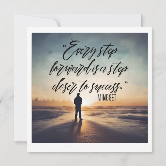 Convites Mantenha-se inspirado - Designs motivacionais e de (Frente)