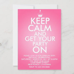 Convites Manter Aniversário Calmo