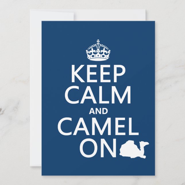 Convites Manter Calm e Camel ligados (todas as cores) (Frente)