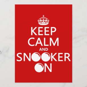 Convites Manter Calm e Snooker Ligados (todas as cores)