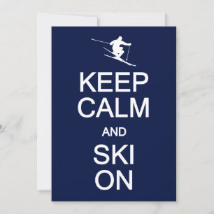 Convites Manter Calm & Ski no convite, personalizar