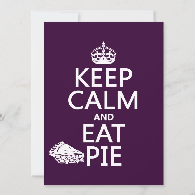 Convites Manter Calma e Comer Pizza (Frente)