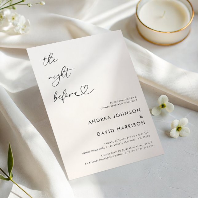 Convites Manuscrito Na Noite Antes Do Janto De Ensaio (Criador carregado)