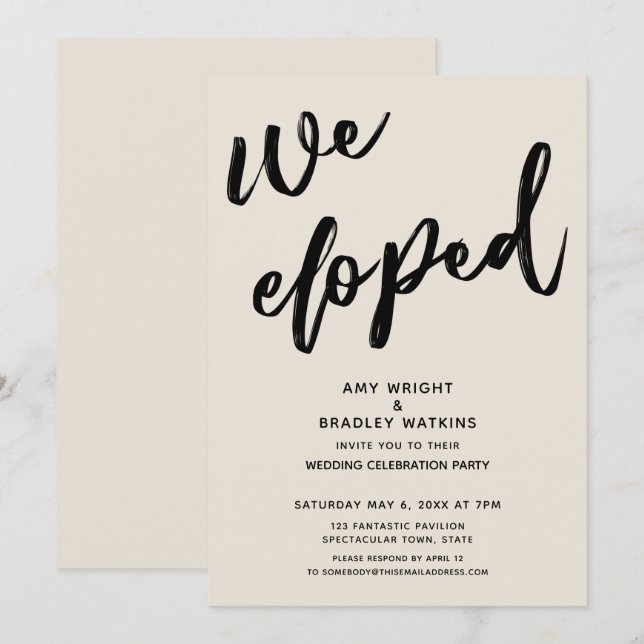 Convites Manuscrito Nós Elogiamos Creme de Recepção de casa (Frente/Verso)