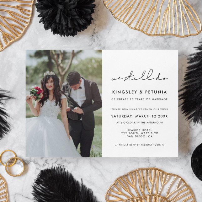 Convites Manuscrito simples Ainda fazemos foto de renovação (Criador carregado)