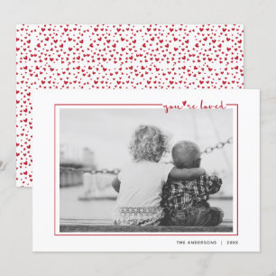 Convites Manuscrito vermelho bonito, você é Namorados de qu