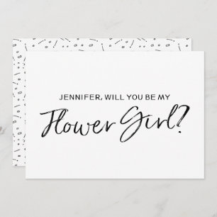 Convites Mão chique rotulada "você será meu florista "