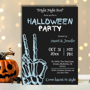 Convites Mão de Esqueleto Noite de Terror Festa de Hallowee