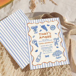 Convites Mão desenhada em italiano Isso é mais Chá de panel