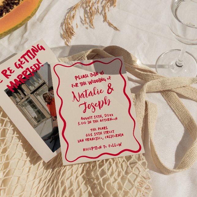 Convites Mão Escrita Colorida Branca Moderna Brilhante (Criador carregado)