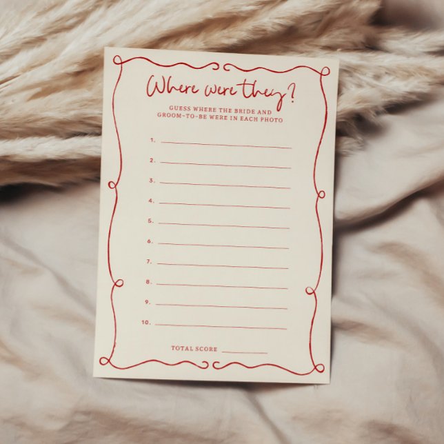 Convites Mão Vermelha Desenhada Onde eles estavam com a pla (Criador carregado)