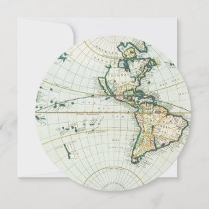 Convites Mapa Antigo do Mundo por Pieter Goos, 1666