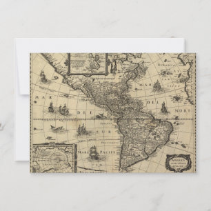 Convites Mapa das Américas do século XVII