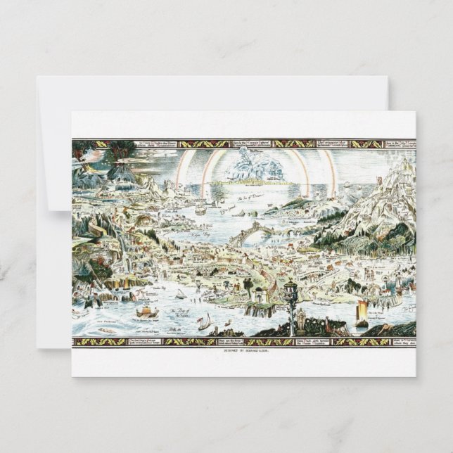 Convites Mapa das Imaginárias Clássicas da Fairyland, 1920 (Frente)