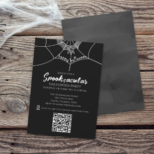 Convites Mapa de Código QR da Web Spider Spooktacular do Ha