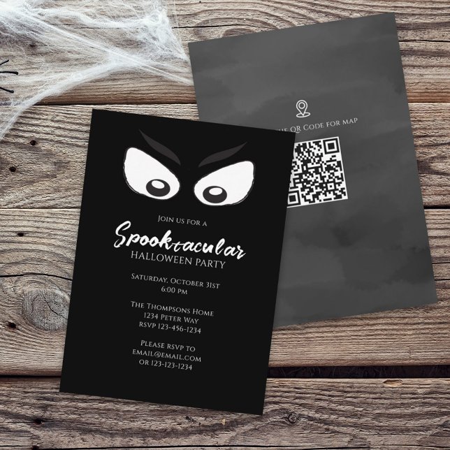 Convites Mapa de Código QR de Spooktacular Spookular do Fan (Criador carregado)