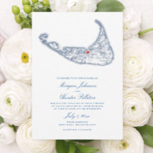 Mapa de Nantucket MA Elegante Casamento Azul Marin
